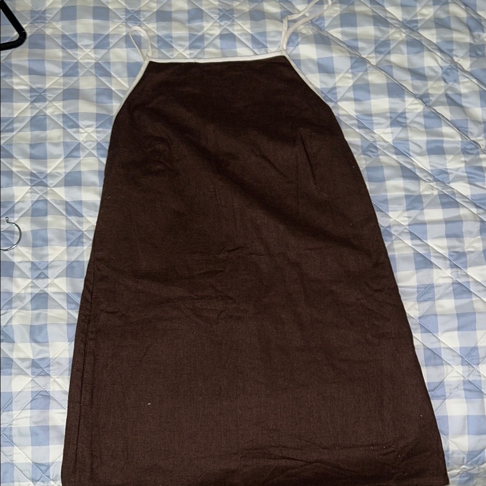Women’s Abercrombie brown mini dress with tie back